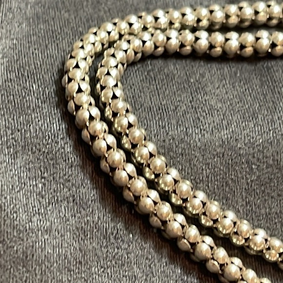 Silpada Sterling Silver Popcorn Necklace with Cross Pendant 19g - Picture 13 of 17